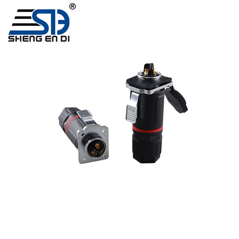 30A  3PIN防水連接器 防水快插插頭 母 黑色  SY30L3-F-BL 用于工業(yè)及LED屏等領(lǐng)域供電傳輸