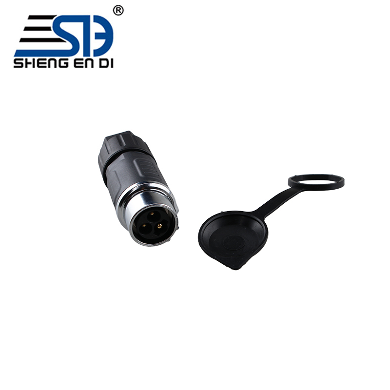 SY5 12PIN防水連接器 5A 公母 黑色 快速按鍵插拔 內(nèi)芯插針拆卸