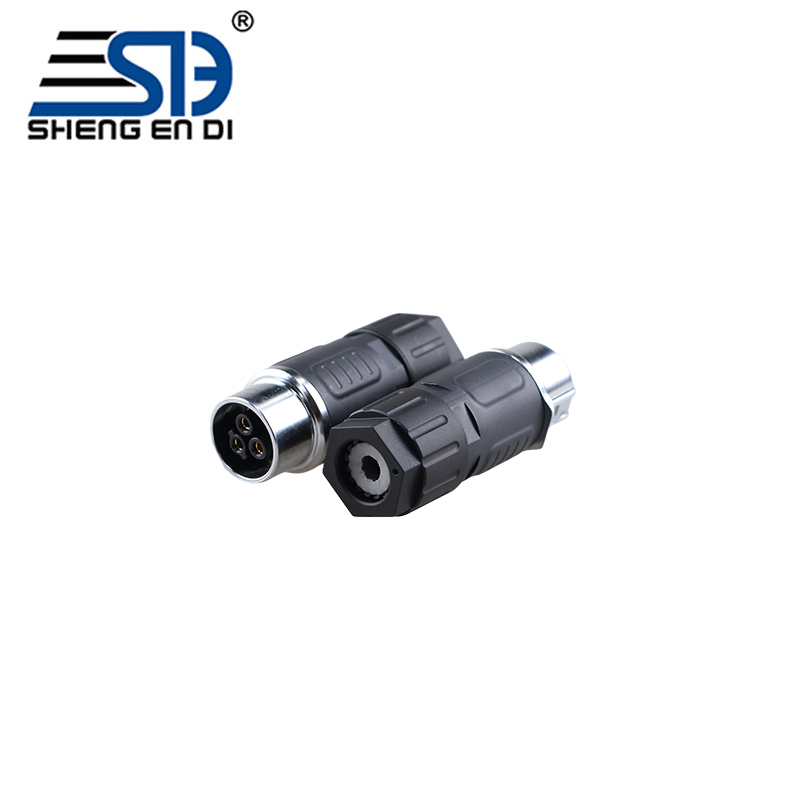 SY30 3PIN防水連接器 30A 黑色 三針連接器IP67防水等級(jí) 戶(hù)外連接器
